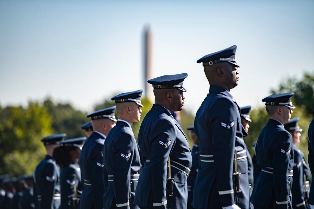 Military Funeral Honors with Funeral Escort were Conducted for Twin Brothers U.S. Air Force Maj. Gen. Cuthbert Pattillo and Lt. Gen. Charles Pattillo in Section 75