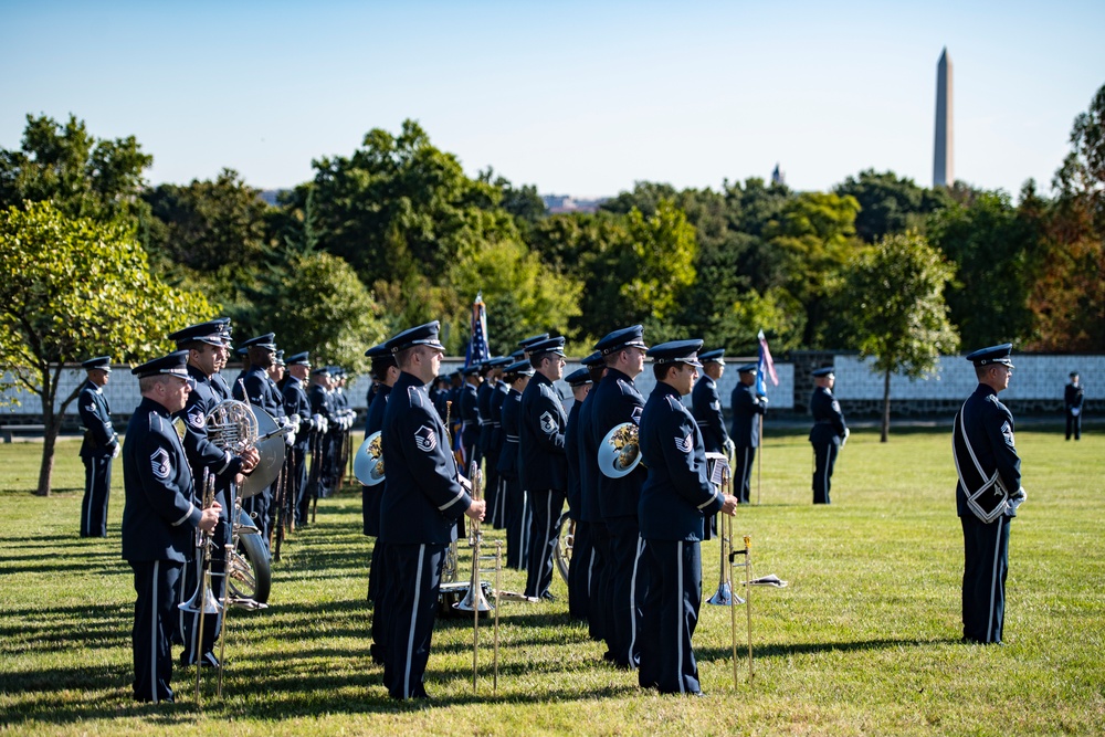 Military Funeral Honors with Funeral Escort were Conducted for Twin Brothers U.S. Air Force Maj. Gen. Cuthbert Pattillo and Lt. Gen. Charles Pattillo in Section 75