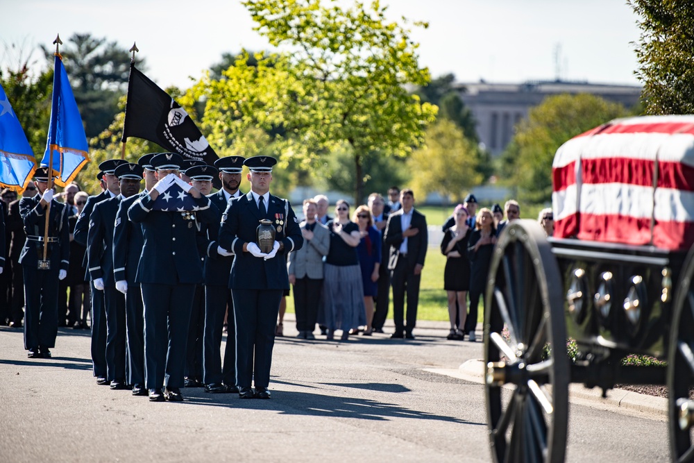 Military Funeral Honors with Funeral Escort were Conducted for Twin Brothers U.S. Air Force Maj. Gen. Cuthbert Pattillo and Lt. Gen. Charles Pattillo in Section 75