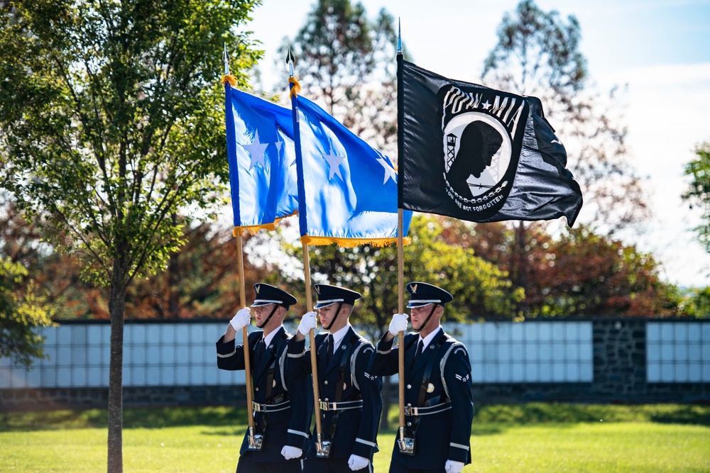 Military Funeral Honors with Funeral Escort were Conducted for Twin Brothers U.S. Air Force Maj. Gen. Cuthbert Pattillo and Lt. Gen. Charles Pattillo in Section 75