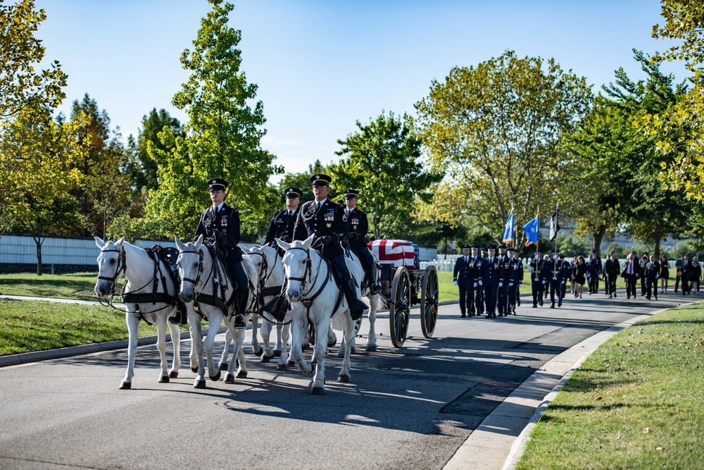 Military Funeral Honors with Funeral Escort were Conducted for Twin Brothers U.S. Air Force Maj. Gen. Cuthbert Pattillo and Lt. Gen. Charles Pattillo in Section 75