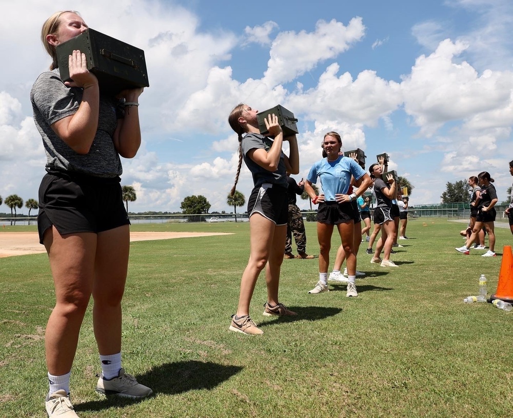 Lake-Sumter softball team conducts Combat Fitness Test