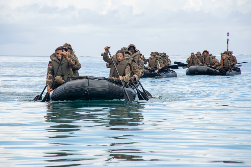 MARFORPAC Marines Conduct Combat Rubber Raiding Craft Operations during the French Armed Forces AITO Course