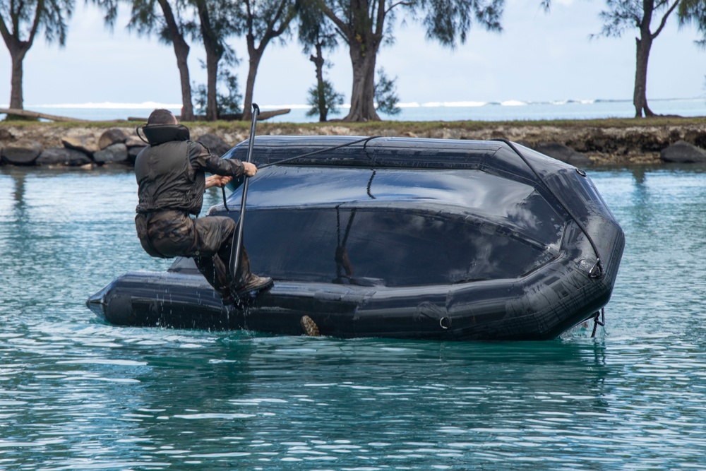 MARFORPAC Marines Conduct Combat Rubber Raiding Craft Operations during the French Armed Forces AITO Course