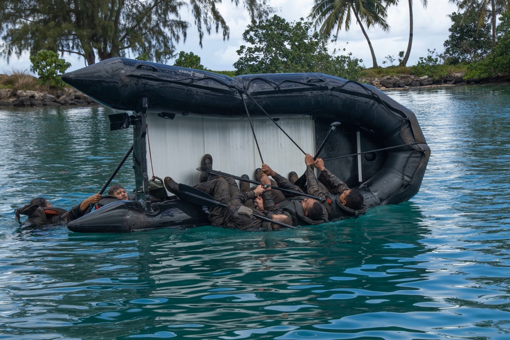 MARFORPAC Marines Conduct Combat Rubber Raiding Craft Operations during the French Armed Forces AITO Course