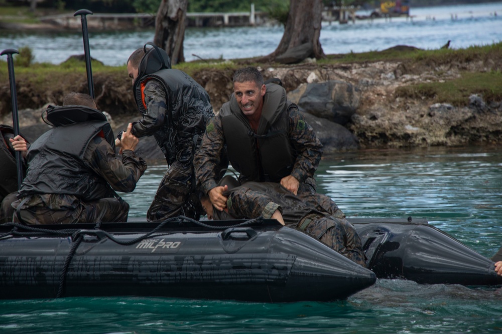 MARFORPAC Marines Conduct Combat Rubber Raiding Craft Operations during the French Armed Forces AITO Course