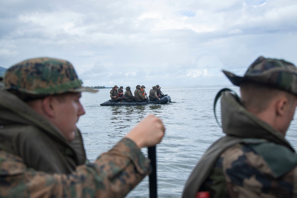 MARFORPAC Marines Conduct Combat Rubber Raiding Craft Operations during the French Armed Forces AITO Course