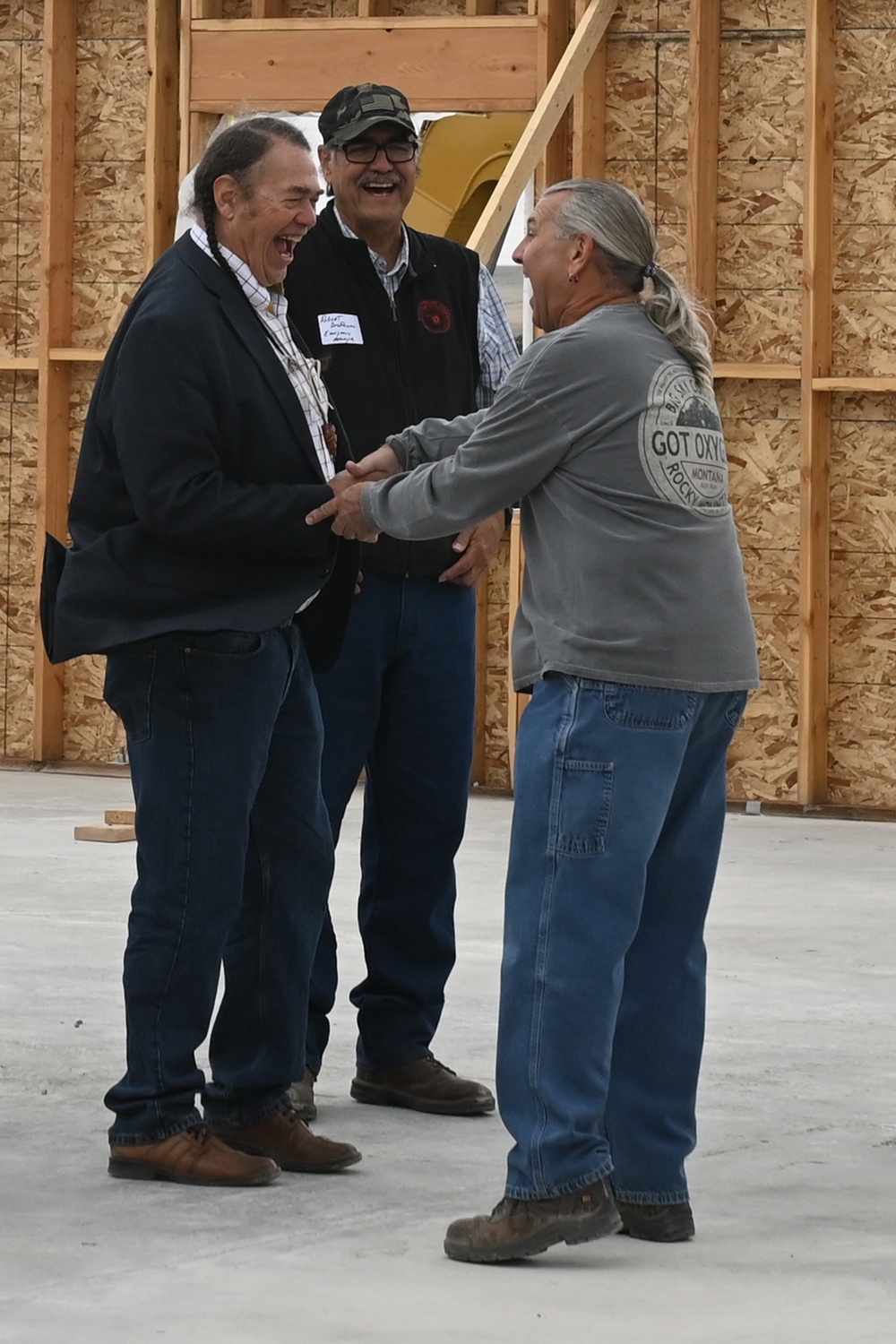 Distinguished Guests Tour Blackfeet Nation Senior Center Jobsite