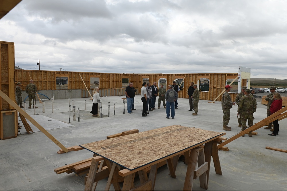 Distinguished Guests Tour Blackfeet Nation Senior Center Jobsite