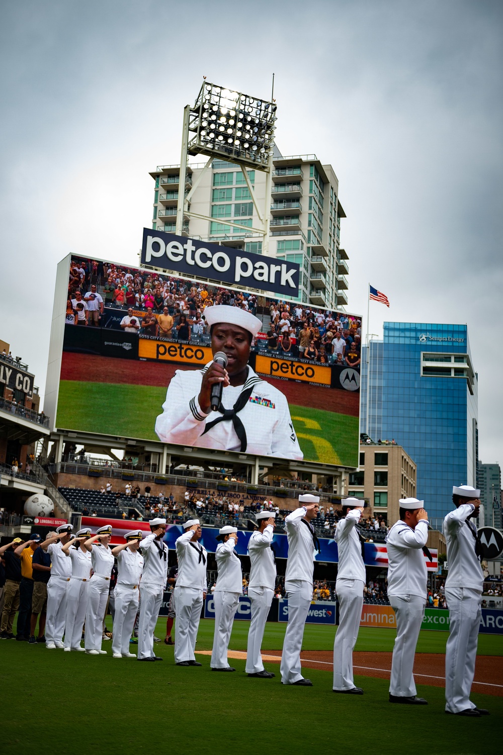 USS Carl Vinson (CVN 70) Sailors Participate in San Diego Padres Salute