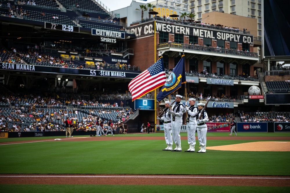 USS Carl Vinson (CVN 70) Sailors Participate in San Diego Padres Salute