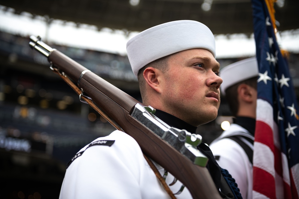 USS Carl Vinson (CVN 70) Sailors Participate in San Diego Padres Salute