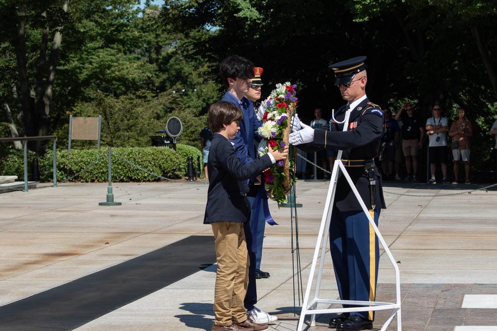 Baker Family Participates in Public Wreath-Laying Ceremony at the Tomb of the Unknown Soldier