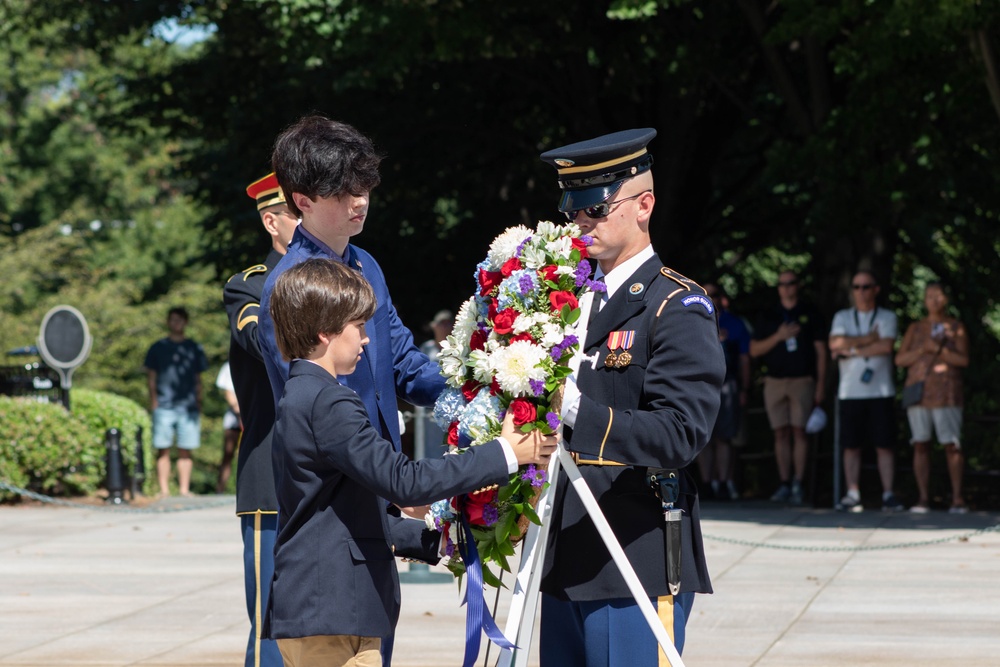 Baker Family Participates in Public Wreath-Laying Ceremony at the Tomb of the Unknown Soldier