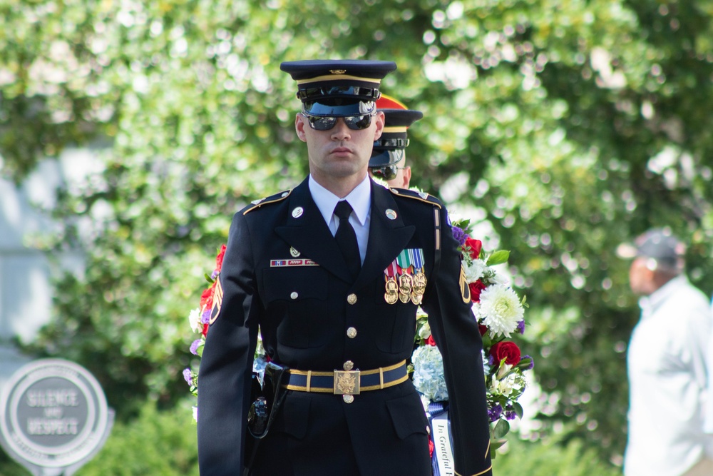 Baker Family Participates in Public Wreath-Laying Ceremony at the Tomb of the Unknown Soldier