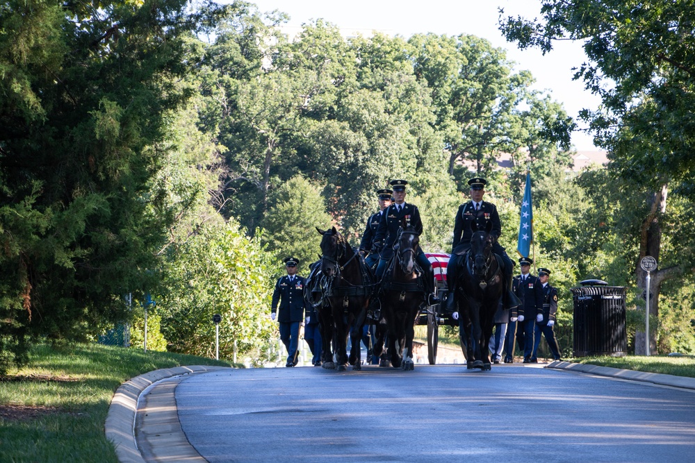 Military Funeral Honors with Funeral Escort Conducted for U.S. Army Air Force Lt. Col. Addison Baker