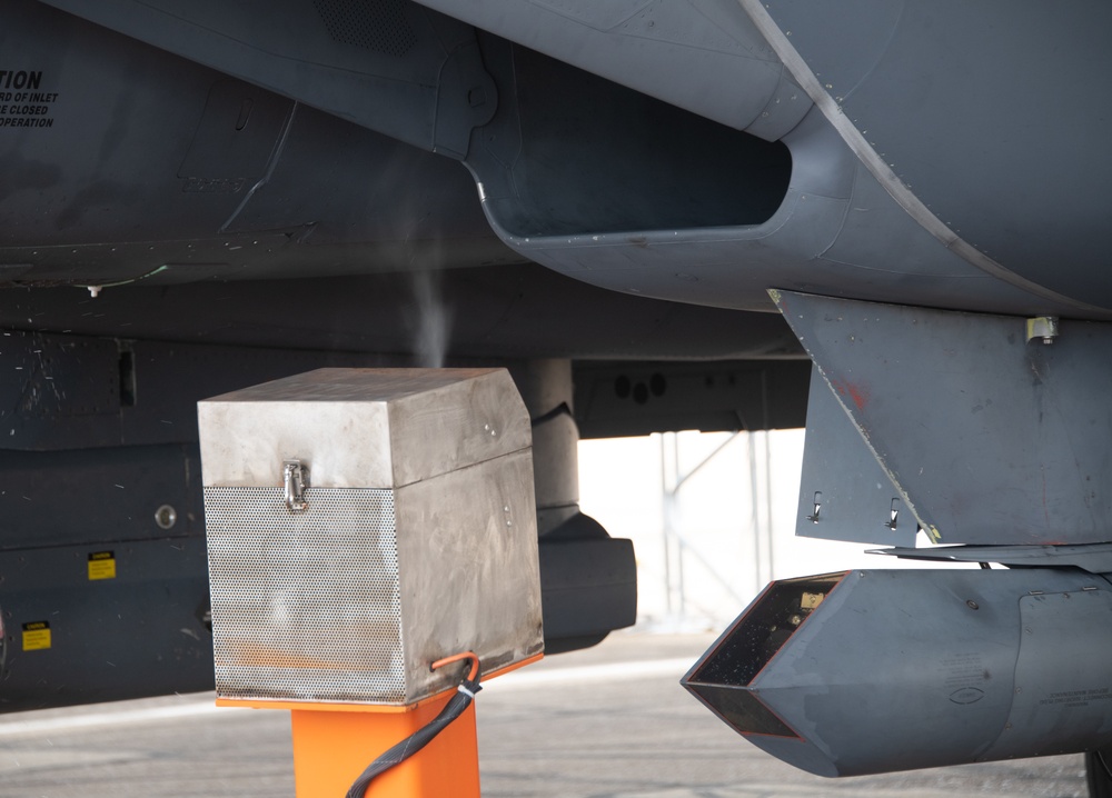 Pilots fly sorties inside chemical-filled cockpit