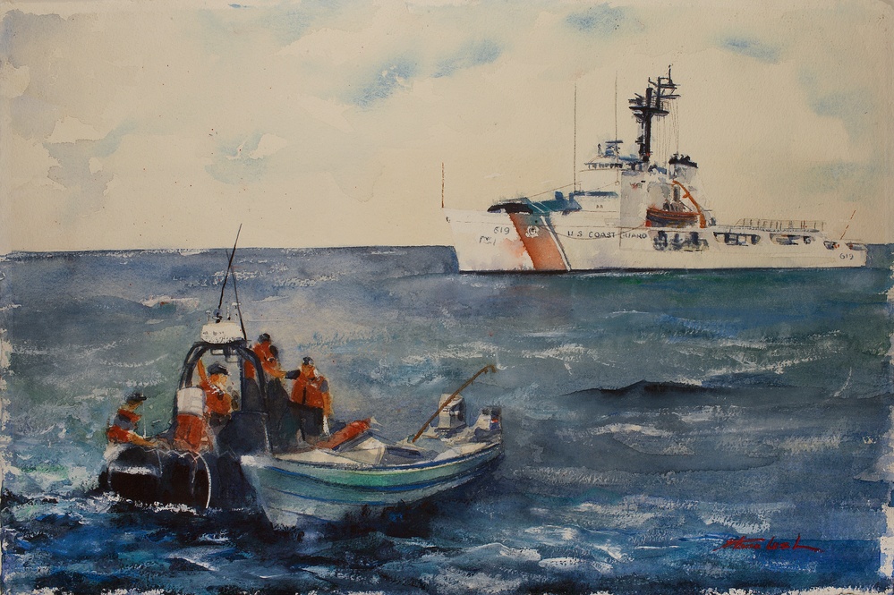 US Coast Guard Art Program 2016 Collection, Ob ID# 201613, &quot;Abandoned!&quot; Steve Lush 13 of 26