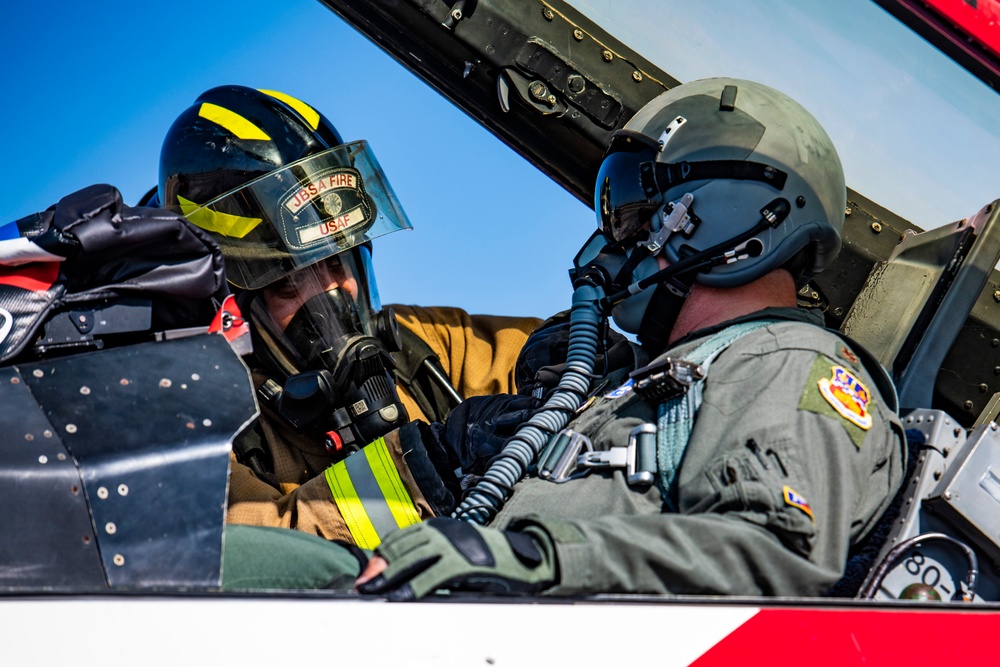 902nd Civil Engineer Squadron’s firefighter’s get hands-on training