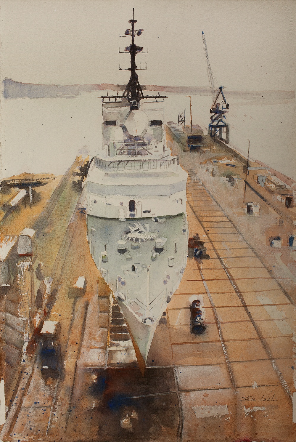 US Coast Guard Art Program 2016 Collection, Ob ID# 201614, &quot;Retrofit,&quot; Steve Lush 14 of 26