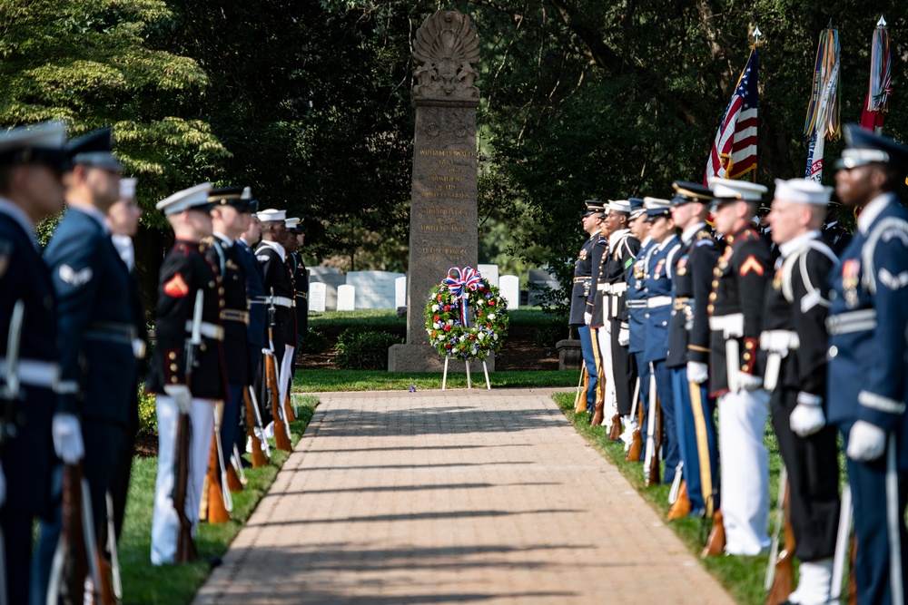 An Armed Forces Full Honors Wreath-Laying Ceremony is Held to Commemorate the 165th Birthday of President William H. Taft