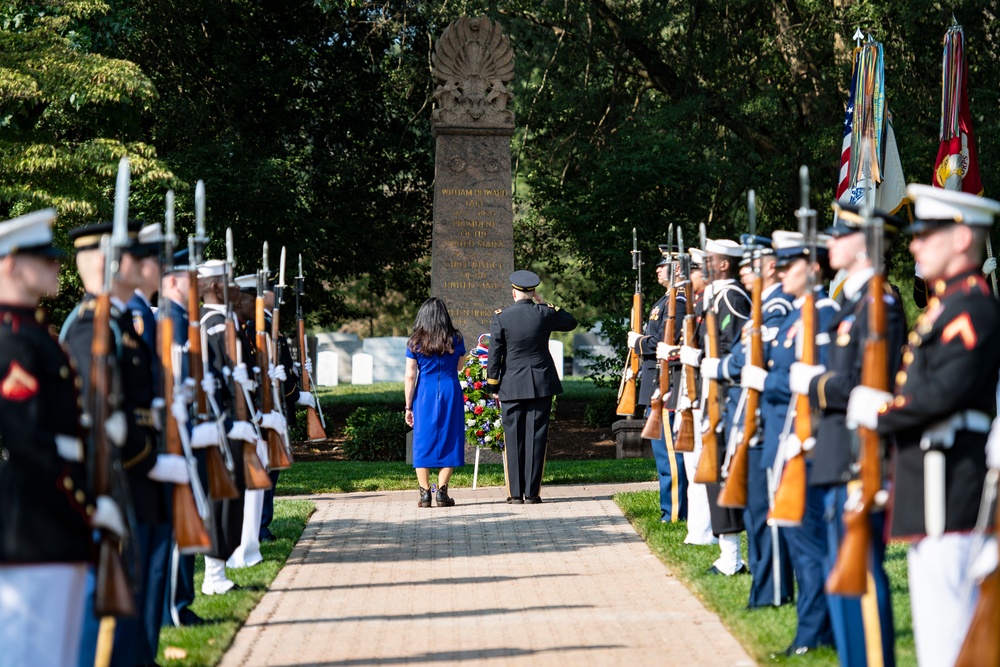 An Armed Forces Full Honors Wreath-Laying Ceremony is Held to Commemorate the 165th Birthday of President William H. Taft