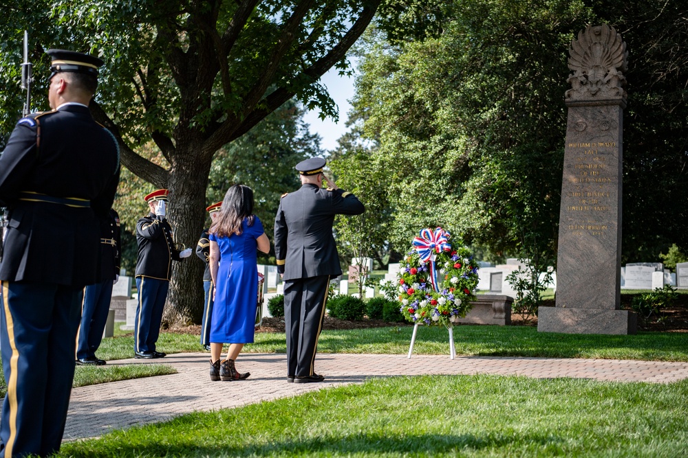 An Armed Forces Full Honors Wreath-Laying Ceremony is Held to Commemorate the 165th Birthday of President William H. Taft