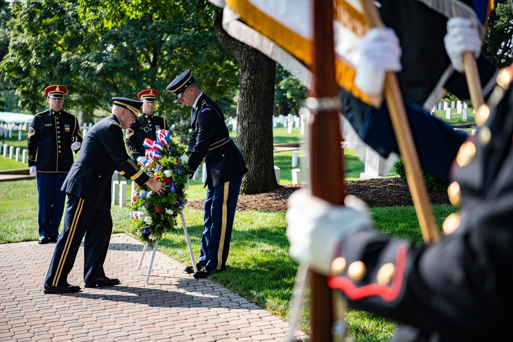 An Armed Forces Full Honors Wreath-Laying Ceremony is Held to Commemorate the 165th Birthday of President William H. Taft