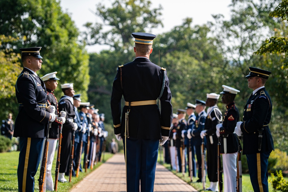 An Armed Forces Full Honors Wreath-Laying Ceremony is Held to Commemorate the 165th Birthday of President William H. Taft