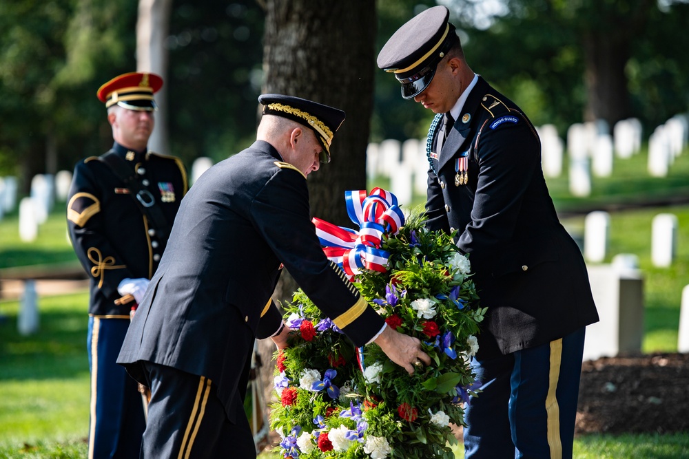 An Armed Forces Full Honors Wreath-Laying Ceremony is Held to Commemorate the 165th Birthday of President William H. Taft