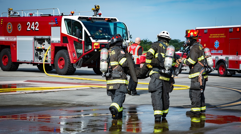 NAVSTA Mayport Flightline Fire Drill