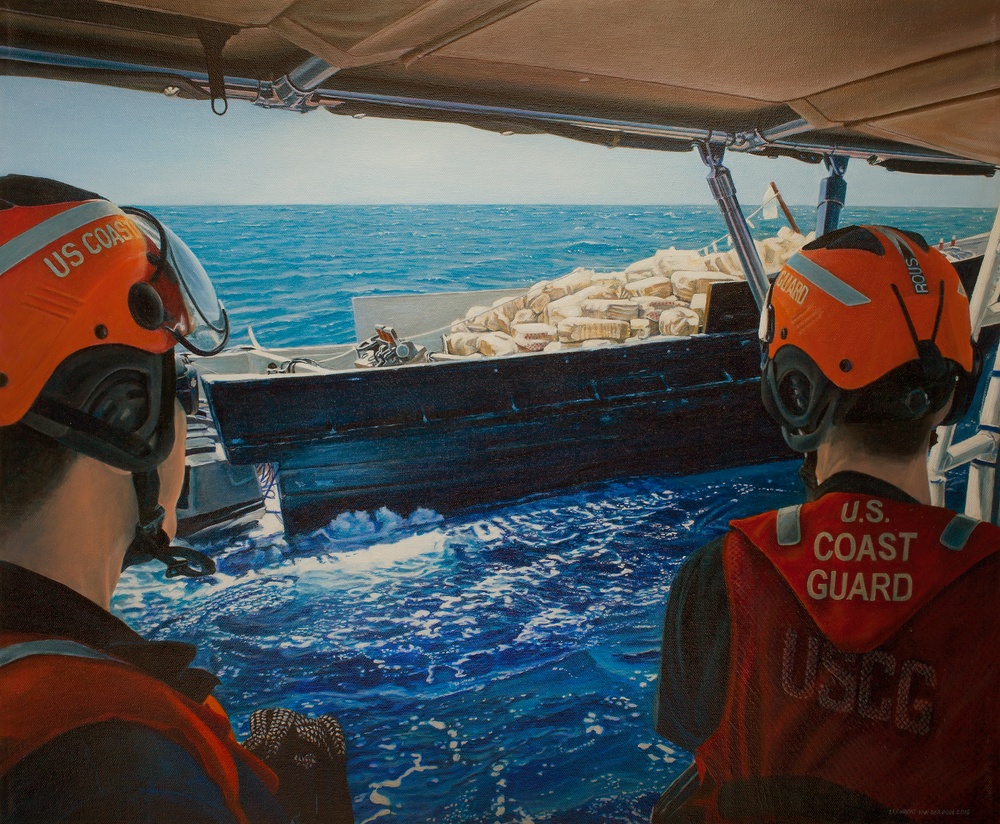 US Coast Guard Art Program 2016 Collection, Ob ID# 201623, "Stratton Drug Interdiction," Leendert van der Pool (23 of 26)