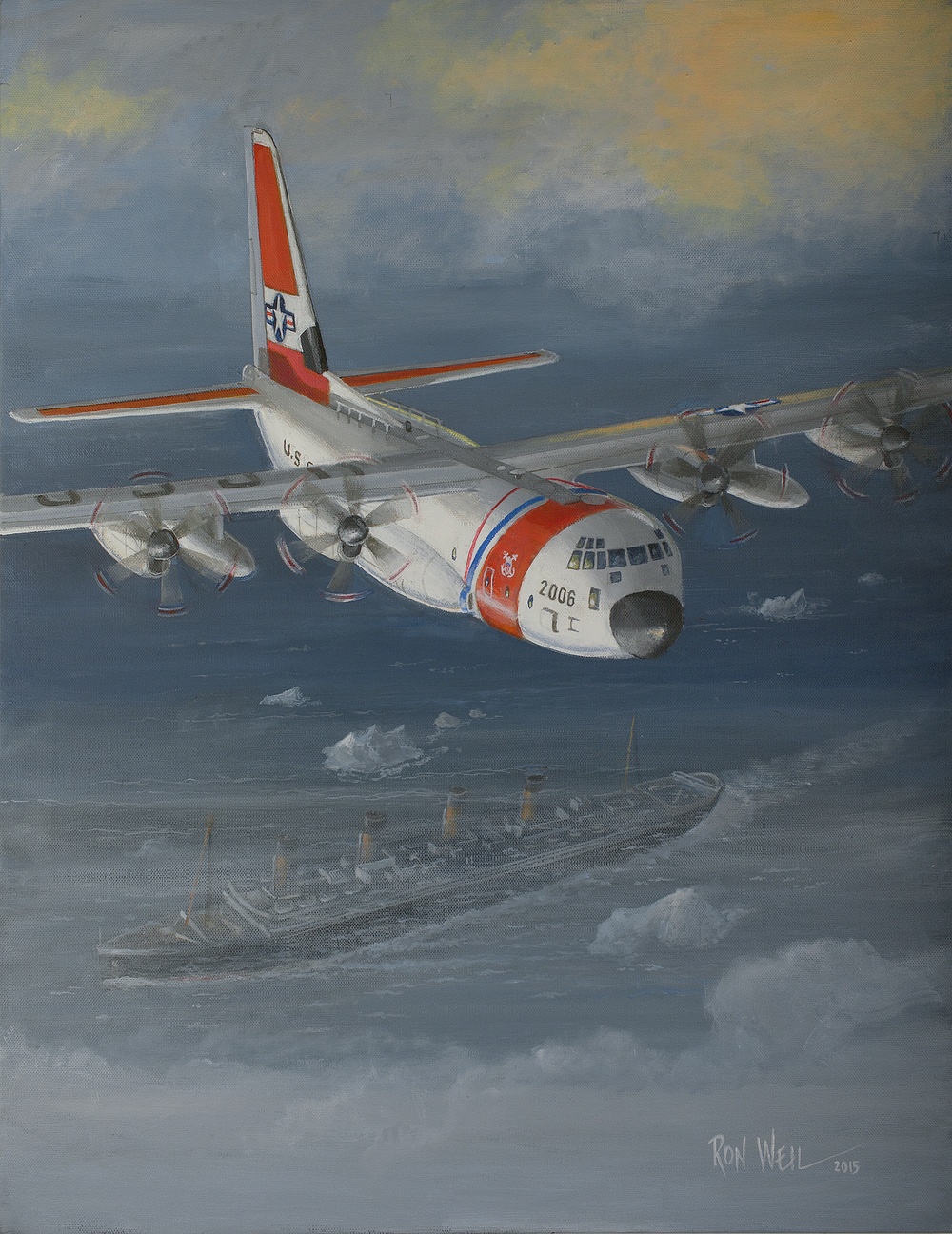 US Coast Guard Art Program 2016 Collection, Ob ID# 201626, "Titanic's Legacy," Ron Weil (26 of 26)