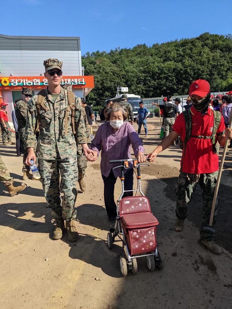 ROK and U.S. Marines Conduct Disaster Relief, Efforts, Janggi-myeon