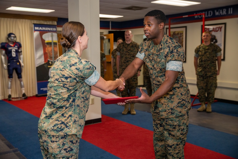 Cpl. Darnell A. Cabbagestalk's reenlistment ceremony