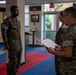 Cpl. Darnell A. Cabbagestalk's reenlistment ceremony