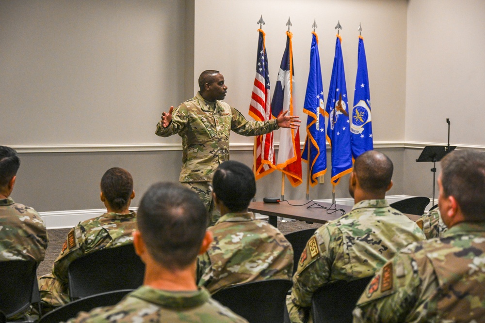 ANG Command Chief visits 136th Airlift Wing