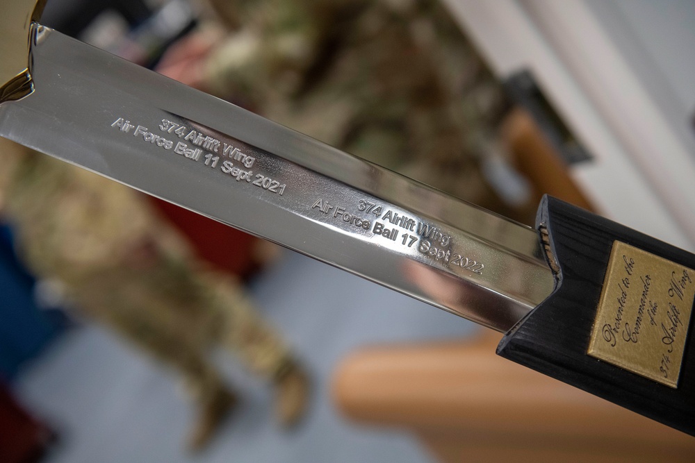 Forged In History: 374th MXS Airman yields new ceremonial sword for Yokota