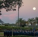 Harvest moon appears during role call