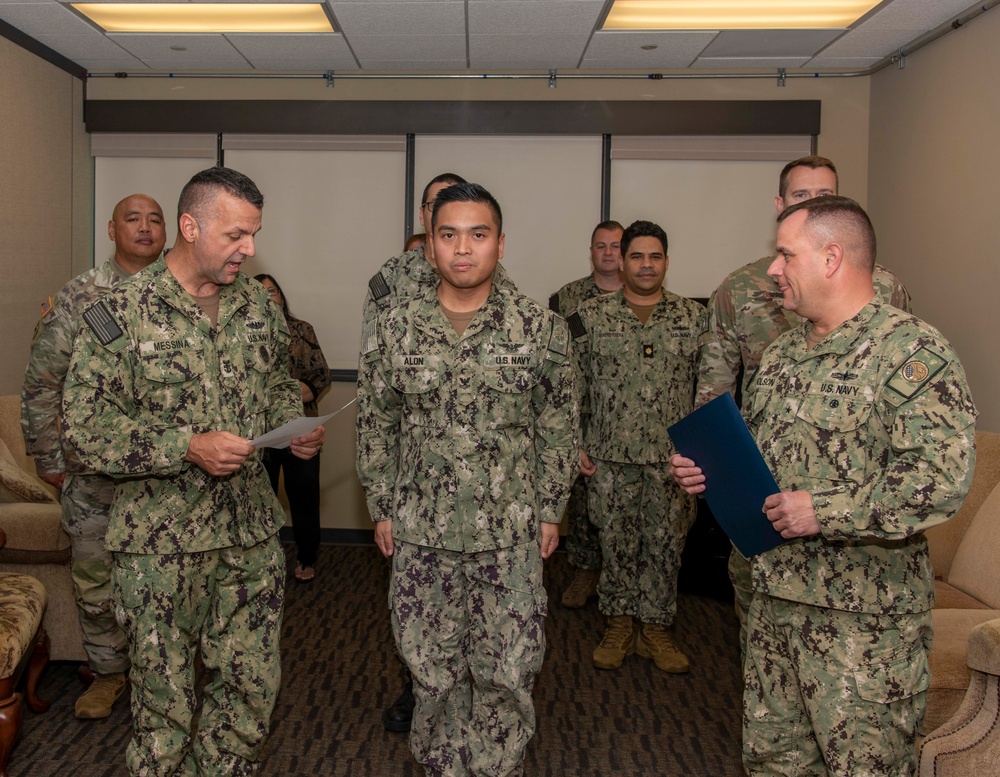 DVIDS - Images - JRM Sailor Meritoriously Advanced [Image 1 of 4]