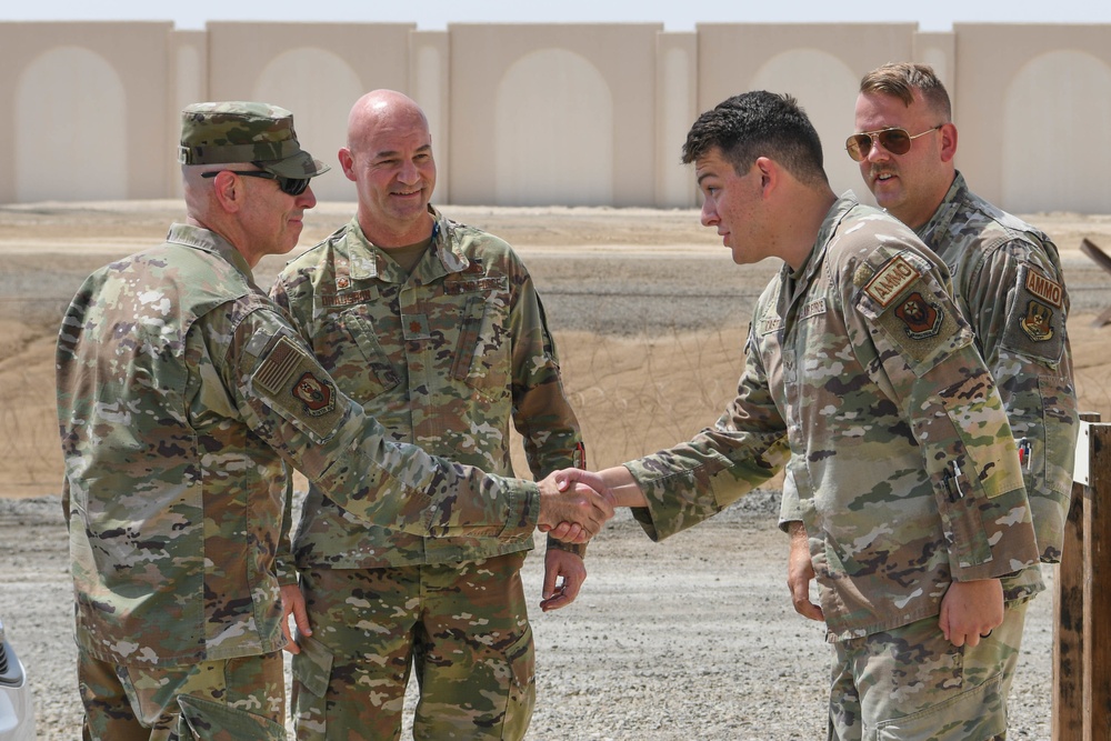 Maj. Gen. Quinn engages with Airmen of ADAB