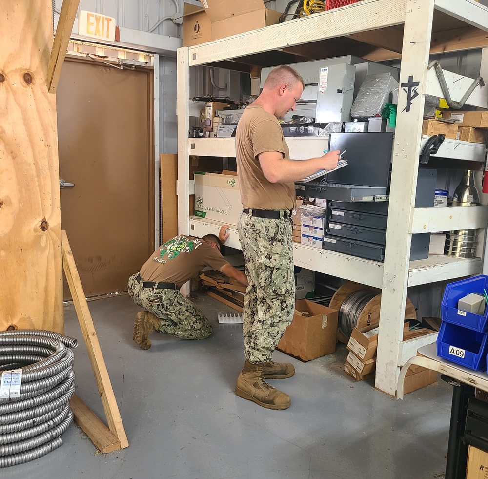 Seabees perform shop inventories as they execute turnover