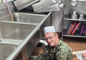 Seabees repair drain lines to support base galley