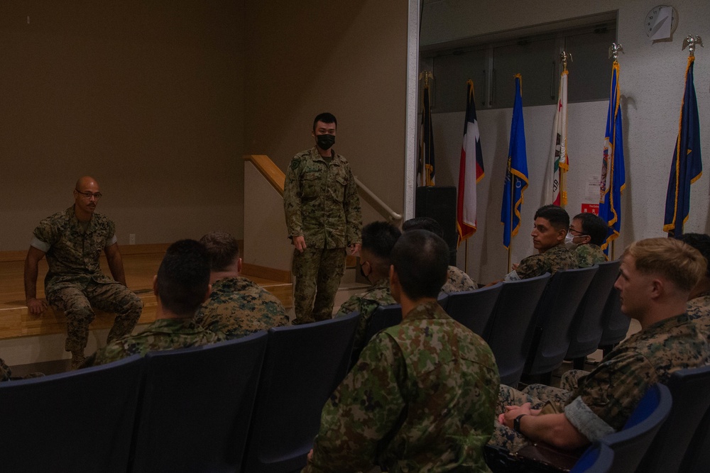 U.S. Marines and JGSDF conduct a NCO symposium
