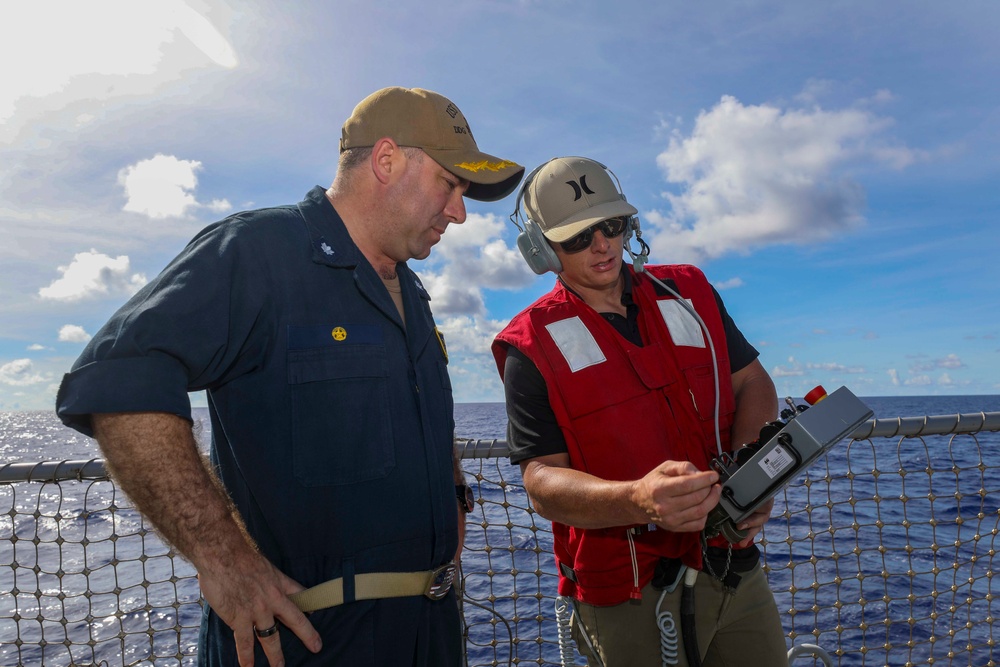 USS Higgins Launches UAV