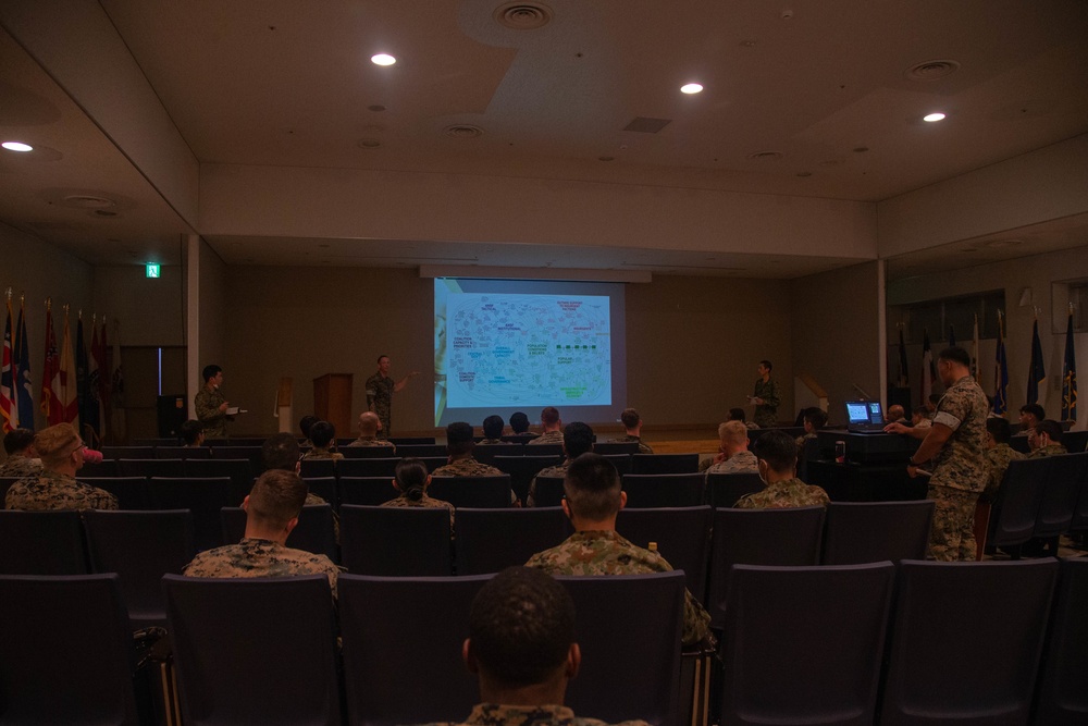 U.S. Marines and JGSDF conduct a NCO symposium
