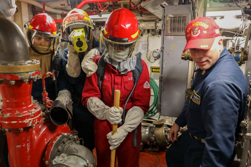 USS Higgins Conducts General Quarters Drill