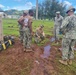 Seabees from NMCB-11 receive training on expeditionary power distribution safety grounding from CBMU 303