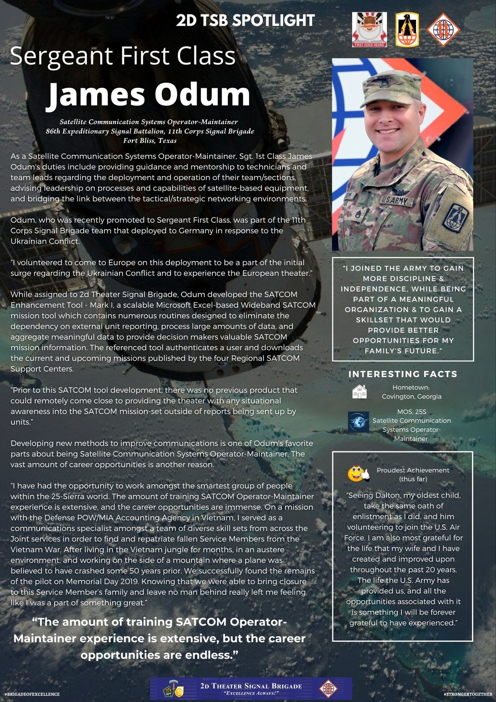 2d TSB #Spotlight — Sgt. 1st Class James Odum