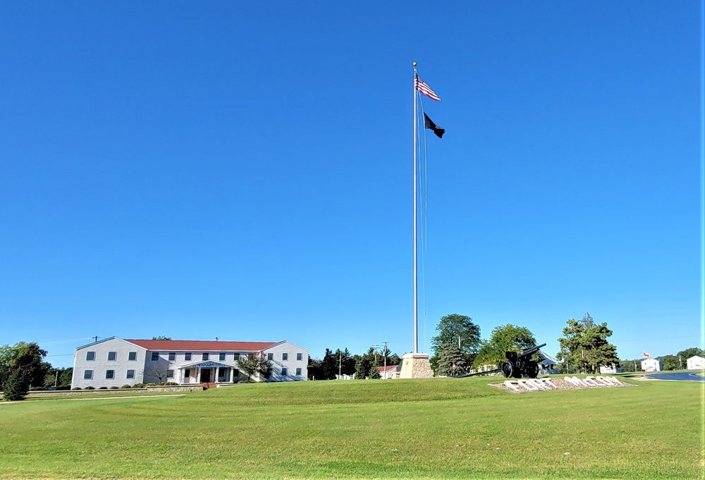 American Flag and Fort McCoy